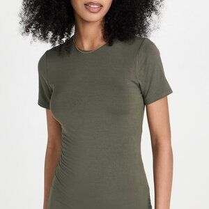 Good Touch Tee Mini Dress - Olive Green T-Shirt Dress - Size 5 (XL/XXL)